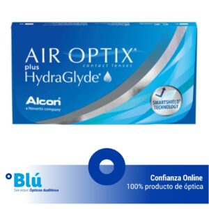 Lentillas mensuales Air Optix plus Hydraglyde (Caja de 6 lentes)